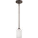 Bristo 1 Light 5.25 inch Rubbed Bronze Pendant Ceiling Light